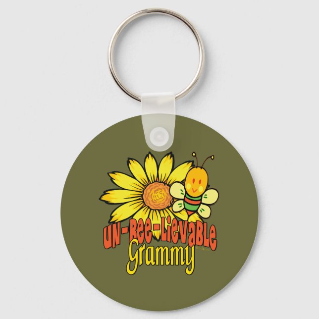 Unbelievable Grammy Sunflowers Key Ring (Front)