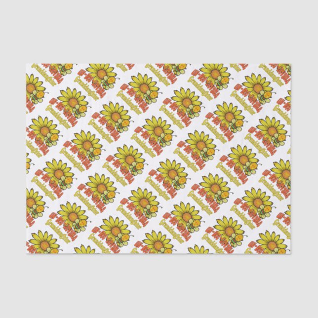 Unbelievable Granddaughter Sunflowers and Bees Tissue Paper (Front)