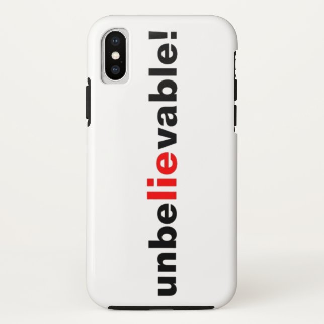 Unbelievable Lie iPhone X Phone Case Red Black (Back)