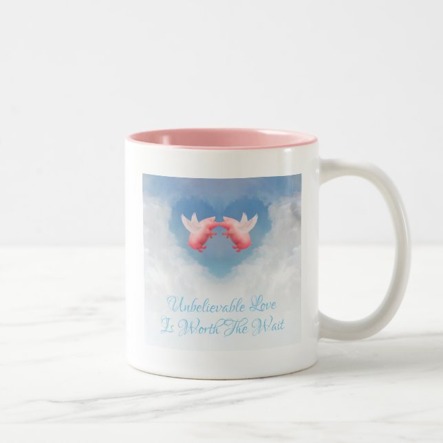 Unbelievable Love Two-Tone Coffee Mug (Right)