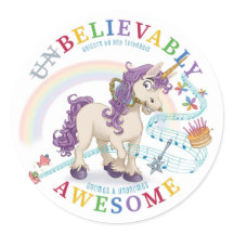 Unbelievably Awesome Unicorn Sticker