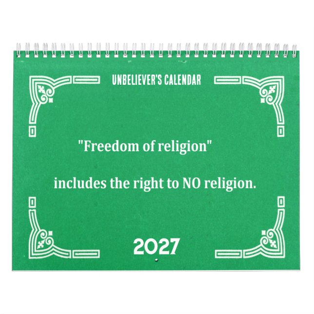Unbeliever's  calendar (Cover)