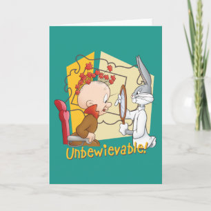 "Unbewievable" Barber BUGS BUNNY™ & Elmer Fudd Card