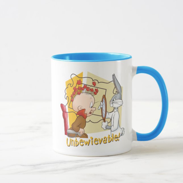"Unbewievable" Barber BUGS BUNNY™ & Elmer Fudd Mug (Right)