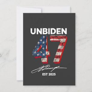 Unbiden 47 Trump Est. 2025 4th Of July  Invitation
