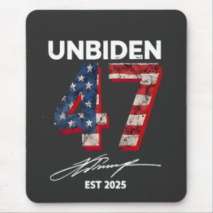 Unbiden 47 Trump Est. 2025 4th Of July Mouse Pad