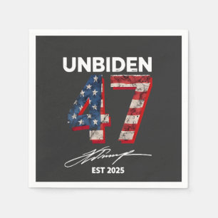 Unbiden 47 Trump Est. 2025 4th Of July  Napkin