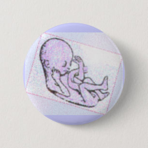 unborn babe 6 cm round badge