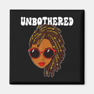 Unbothered afro woman sunglasses african american magnet