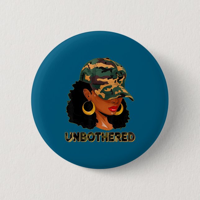 Unbothered Black Woman Melanin African Black Histo 6 Cm Round Badge (Front)