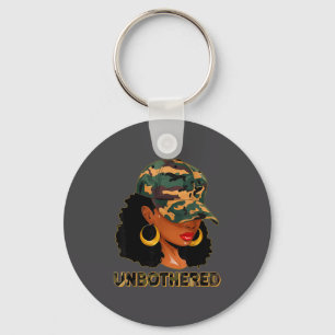Unbothered Black Woman Melanin African Black Histo Key Ring
