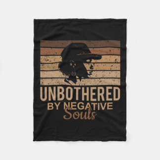 Unbothered By Negative Souls Afro African Women Bl Fleece Blanket