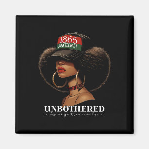 Unbothered By Negative Souls Afro Black Girl Ameri Magnet