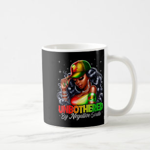 Unbothered By Negative Souls Black Woman Black His Coffee Mug