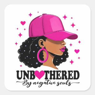 Unbothered by Negavitve Souls Juneteenth Black  Square Sticker