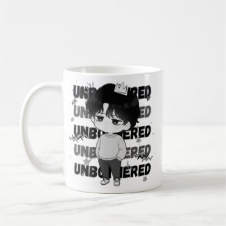 Unbothered Crown Relatable Chibi Graphic Illustrat Coffee Mug