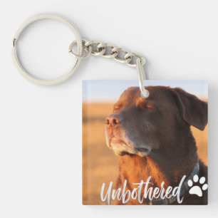 Unbothered Golden Hour Dog – Premium Minimalist  Key Ring