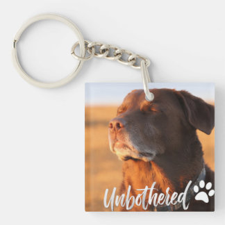 Unbothered Golden Hour Dog – Premium Minimalist Key Ring