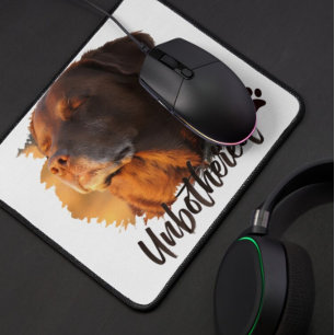 Unbothered Golden Hour Dog – Premium Minimalist  Mouse Pad