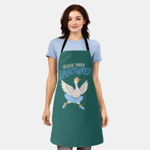 Unbothered Goose Mode Funny Ballet Goose Apron