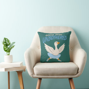 Unbothered Goose Mode Funny Ballet Goose Cushion