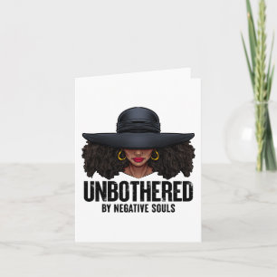 Unbothered Sassy Black Queen African American Ladi Card