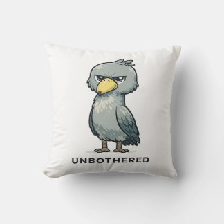 Unbothered Shoebill Bird Minimalist Funny Design Cushion