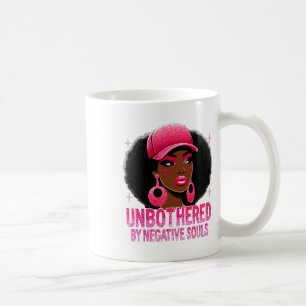 Unbothered Sy Black Queen African American Ladies Coffee Mug