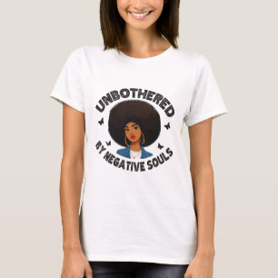 Unbothered Sy Black Queen African American Ladies T-Shirt