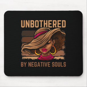 Unbothered Sy Black Queen African American Women L Mouse Pad