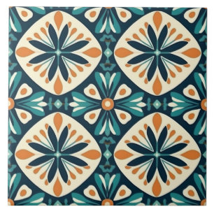 Unbounded Symmetry: Geometric Seamless Pattern Ceramic Tile