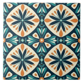 Unbounded Symmetry: Geometric Seamless Pattern Ceramic Tile