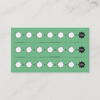 Unbranded Stars Punch Stamp Loyalty Card