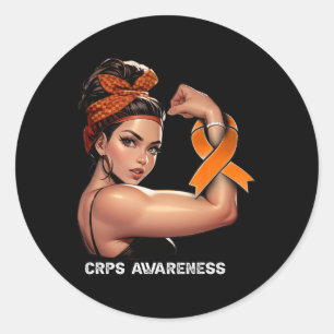 Unbreakable Girl Mum CRPS Awareness  Classic Round Sticker