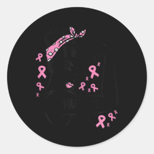 Unbreakable Pink Ribbon Breast Cancer Awareness Gi Classic Round Sticker