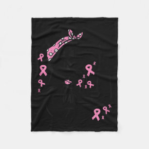 Unbreakable Pink Ribbon Breast Cancer Awareness Gi Fleece Blanket
