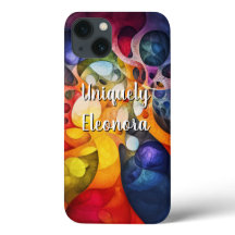 Unbreakable Red Blue  Fractal Defender iPhone Case