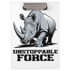 Unbreakable Rhino: Strength and Power Unleashed Clipboard