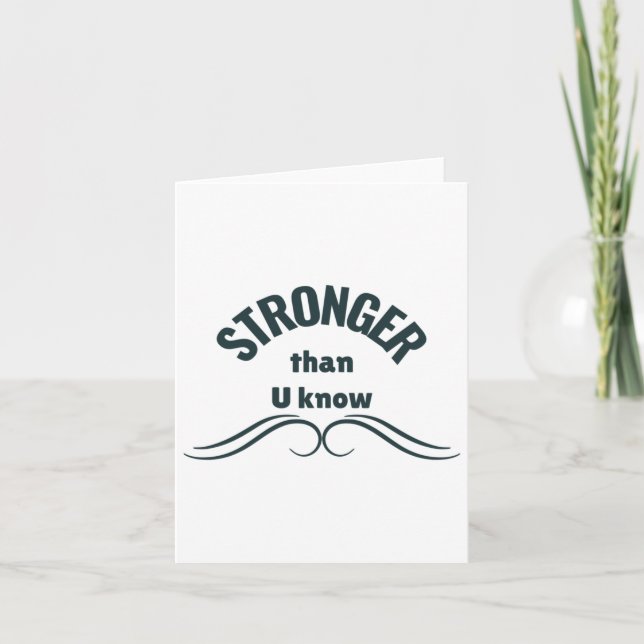 Unbreakable Spirit Stronger Than You Know Sticker  Card (Front)