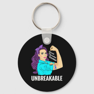 Unbreakable Suicide Prevention Warrior Awareness F Key Ring