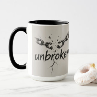 Unbroken – Broken Chain Strength & Resilience Desi Mug