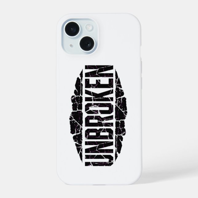Unbroken Motivation iPhone 15 Case (Back)
