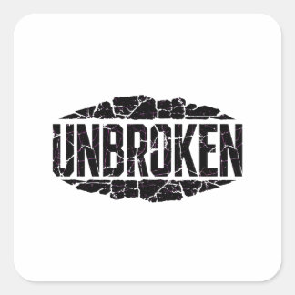 Unbroken Motivation Square Sticker
