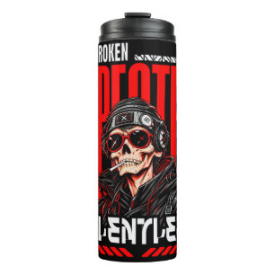 Unbroken Spectre - Cyberpunk Techwear Skull Hoodie Thermal Tumbler