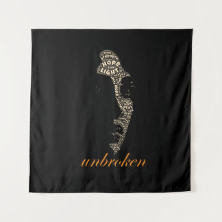 Unbroken Woman Inspirational Word Tapestry