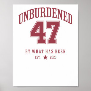 Unburdened 47 President Trump 2025 Trump Won Again Poster