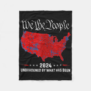Unburdened By What Has Been 2024 Funny America U.s Fleece Blanket