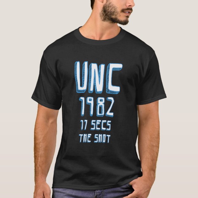 Unc Basketball Game 1982 - Mj The Shot Sky Blue T-Shirt (Front)