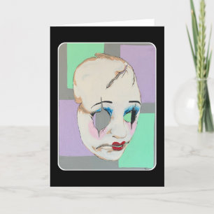 'Uncanny Valley' Painting on a Thank You Card