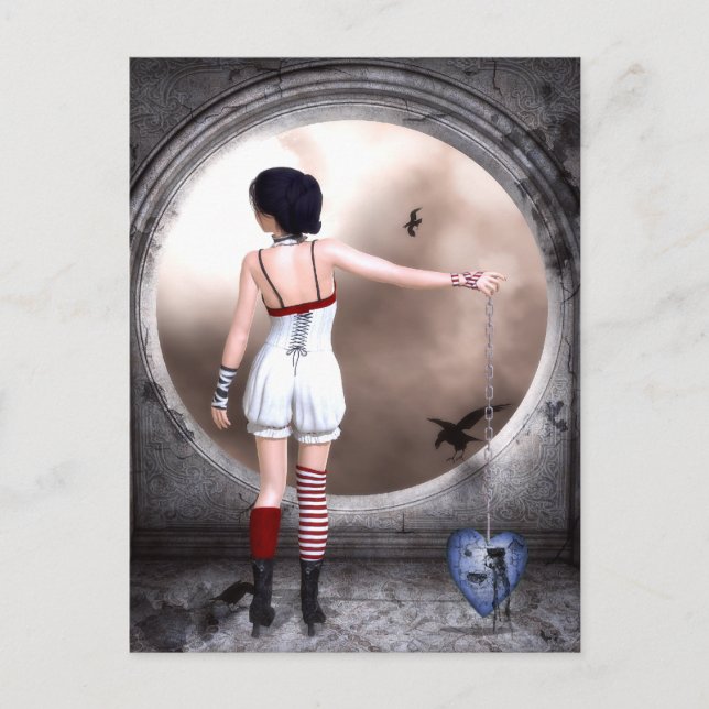 Unchain My Broken Heart Gothic Art Postcard (Front)